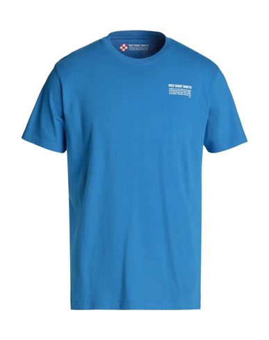 Mc2 Saint Barth Arnott P Man T-shirt Bright Blue Size M Cotton
