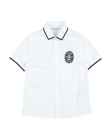 Shop Dolce & Gabbana Toddler Boy Shirt White Size 6 Cotton, Polyester, Viscose