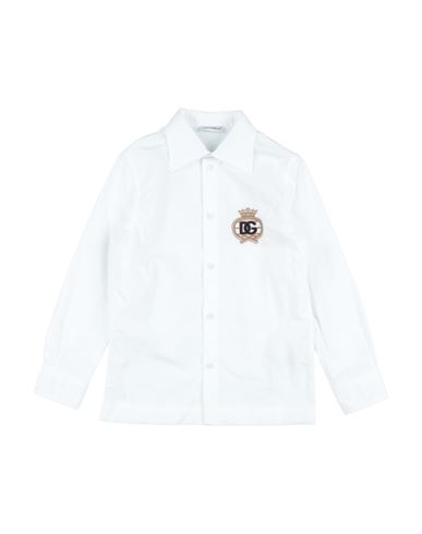 Shop Dolce & Gabbana Toddler Boy Shirt White Size 7 Cotton, Viscose, Polyester