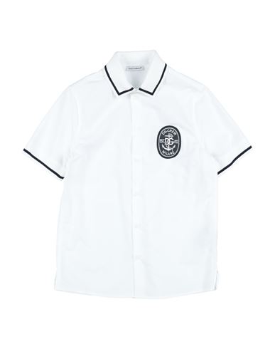 Shop Dolce & Gabbana Toddler Boy Shirt White Size 7 Cotton, Polyester, Viscose