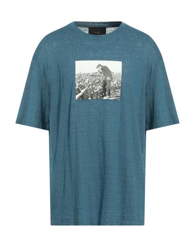 Limitato Man T-shirt Slate Blue Size Xl Linen