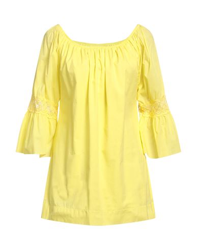 Milva Mi Woman Top Yellow Size L Cotton, Elastane