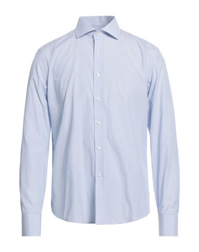 Egon Von Furstenberg Man Shirt Sky Blue Size 15 Cotton