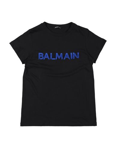 Shop Balmain Toddler Girl T-shirt Black Size 4 Cotton