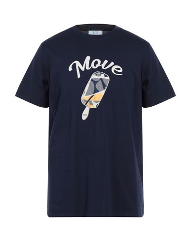Shop Move Be Different Man T-shirt Navy Blue Size L Cotton