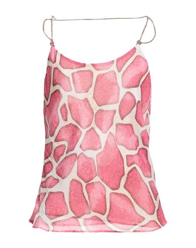 Dahlo Woman Top Fuchsia Size 4 Viscose, Silk In Pink