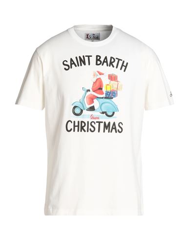 Mc2 Saint Barth Arnott Man T-shirt White Size Xxxl Organic Cotton