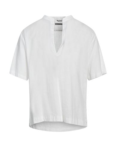 Daniele Alessandrini Man Shirt Cream Size M Linen, Cotton In White