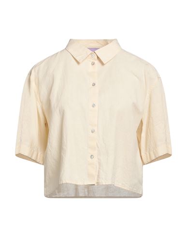 Shop Jjxx By Jack & Jones Woman Shirt Beige Size S Cotton, Linen