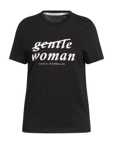 Simona Corsellini Woman T-shirt Black Size Xs Cotton