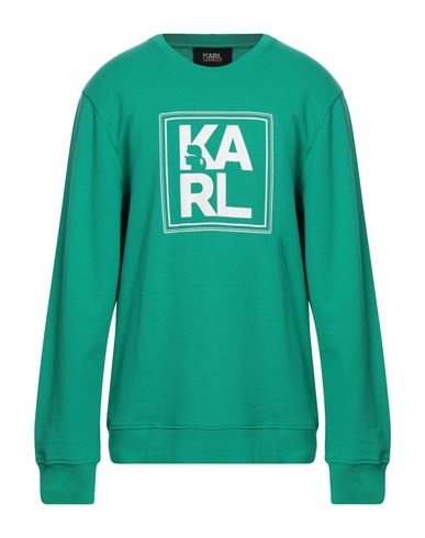 Karl Lagerfeld Logo-print Organic Cotton Sweatshirt In Green