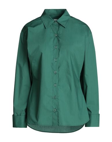 Shop Cesar Casier Woman Shirt Sage Green Size M Cotton