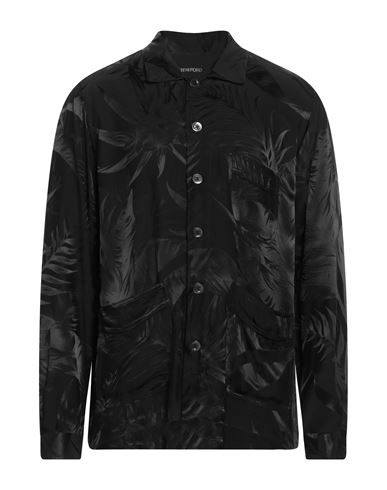 Shop Tom Ford Man Shirt Black Size 16 Viscose