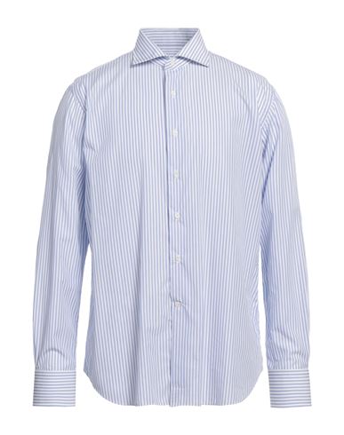 Shop Alessandro Gherardi Man Shirt Sky Blue Size 17 Cotton