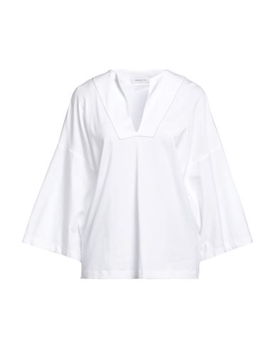 Fabiana Filippi Woman T-shirt White Size 2 Cotton, Brass