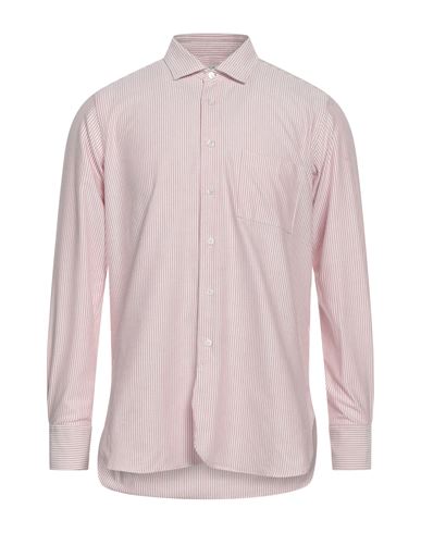 Bagutta Man Shirt Brick Red Size M Cotton In Pink