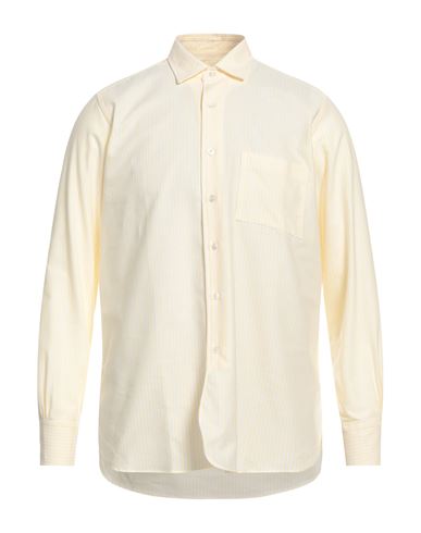 Bagutta Man Shirt Yellow Size M Cotton In Neutral