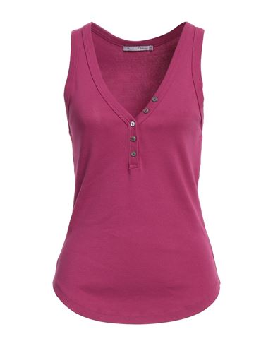 Michael Stars Woman Top Magenta Size Onesize Cotton In Magenta