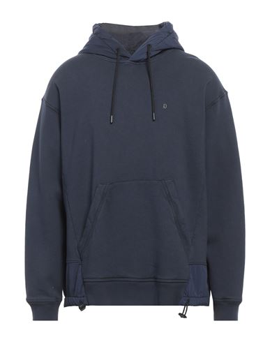 Dondup Man Sweatshirt Navy Blue Size L Cotton, Polyamide, Elastane In Navy Blue