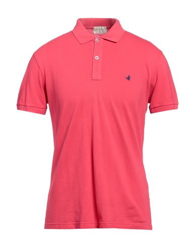 Brooksfield Man Polo Shirt Coral Size 38 Cotton In Red