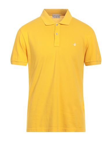 Shop Brooksfield Man Polo Shirt Yellow Size 40 Cotton