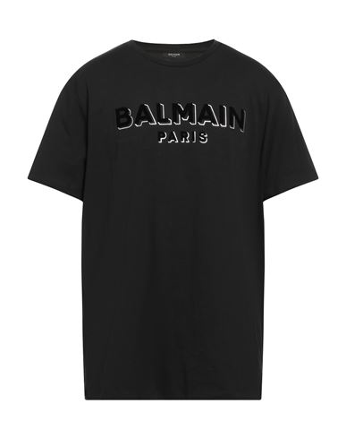 Balmain Man T-shirt Black Size Xl Cotton