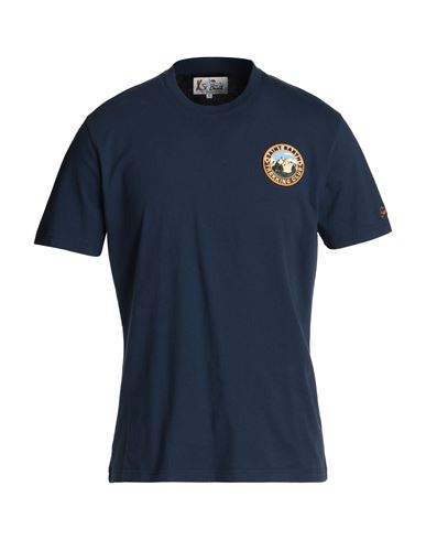 Mc2 Saint Barth Arnott Man T-shirt Navy Blue Size Xxxl Organic Cotton