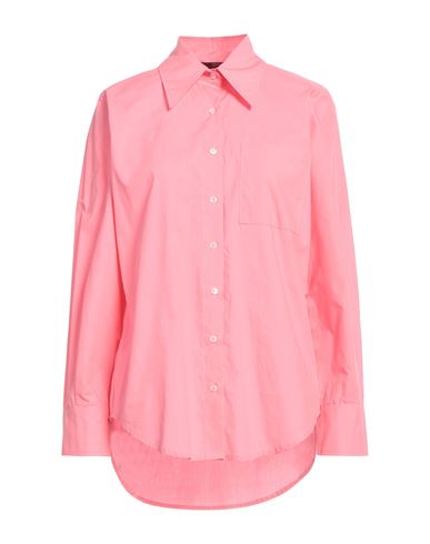 Seventy Sergio Tegon Woman Shirt Fuchsia Size 12 Cotton In Pink