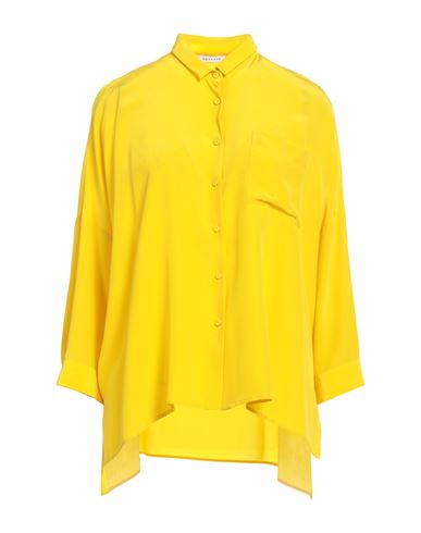 Rosso35 Woman Shirt Yellow Size 8 Silk