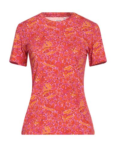 Shop Caliban Woman T-shirt Fuchsia Size 14 Polyamide, Elastane In Pink