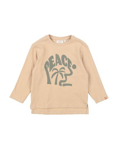 Lil' Atelier Babies'  Toddler Boy T-shirt Sand Size 3 Organic Cotton In Beige