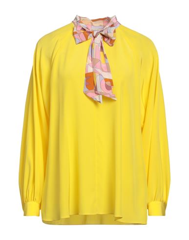 Emilio Pucci Woman Blouse Yellow Size 6 Silk