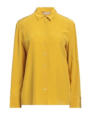 Emilio Pucci Woman Shirt Mustard Size 6 Silk In Yellow