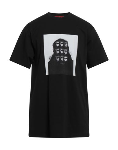 424 Fourtwofour Man T-shirt Black Size M Cotton, Polyamide, Elastane
