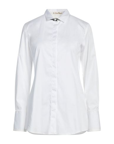Le Sarte Pettegole Woman Shirt White Size 10 Cotton, Polyamide, Elastane