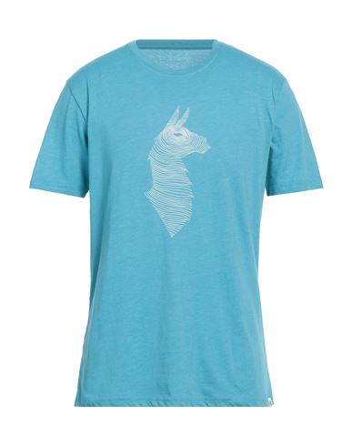 Cotopaxi Man T-shirt Azure Size L Organic Cotton, Recycled Polyester In Blue