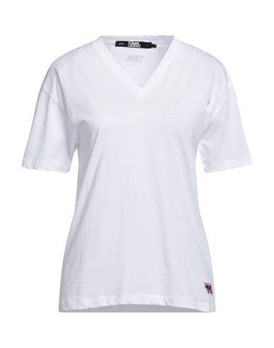 Karl Lagerfeld Woman T-shirt White Size M Cotton