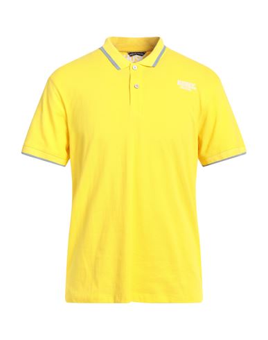 Husky Man Polo Shirt Yellow Size 40 Cotton