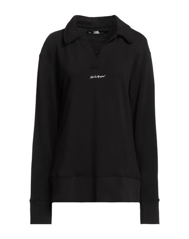 Karl Lagerfeld Woman Sweatshirt Black Size Xxl Cotton