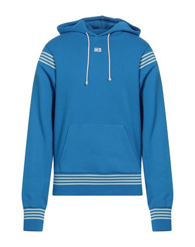 Shop Wales Bonner Man Sweatshirt Azure Size L Organic Cotton, Elastane In Blue