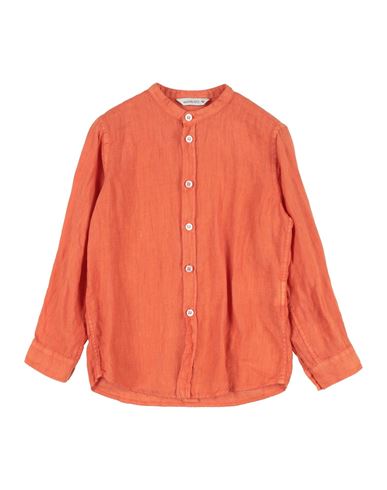 Shop Manuel Ritz Toddler Boy Shirt Orange Size 4 Linen
