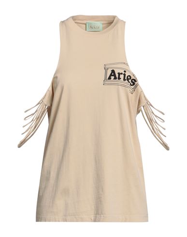Aries Woman Top Beige Size 2 Cotton