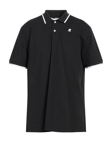 K-way Man Polo Shirt Black Size Xxl Cotton, Elastane