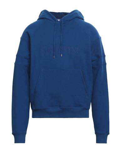 Shop Saint Laurent Man Sweatshirt Blue Size Xl Cotton, Polyester, Elastane