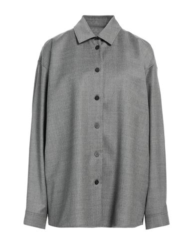 Le 17 Septembre Woman Shirt Grey Size 4 Wool, Polyurethane