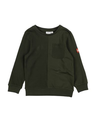 Name It® Babies' Name It Toddler Boy Sweatshirt Military Green Size 3 Organic Cotton, Elastane