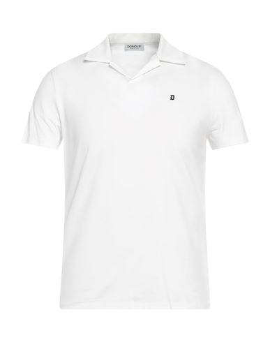Dondup Man Polo Shirt White Size Xxl Cotton