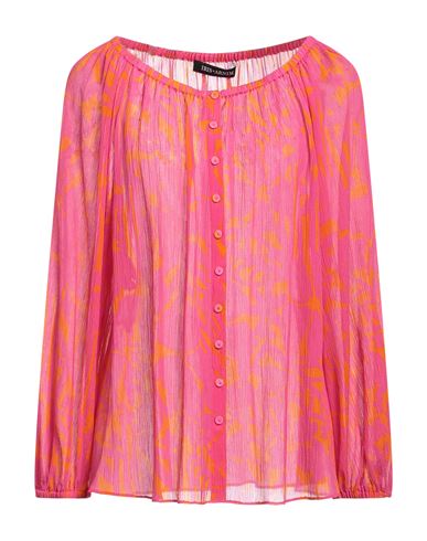 Iris Von Arnim Woman Shirt Fuchsia Size 12 Silk, Cotton In Pink