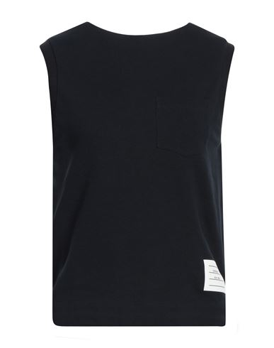 Thom Browne Woman Top Midnight Blue Size 8 Cotton
