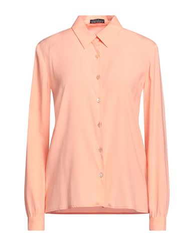 Laura Urbinati Woman Shirt Salmon Pink Size 6 Silk, Elastane